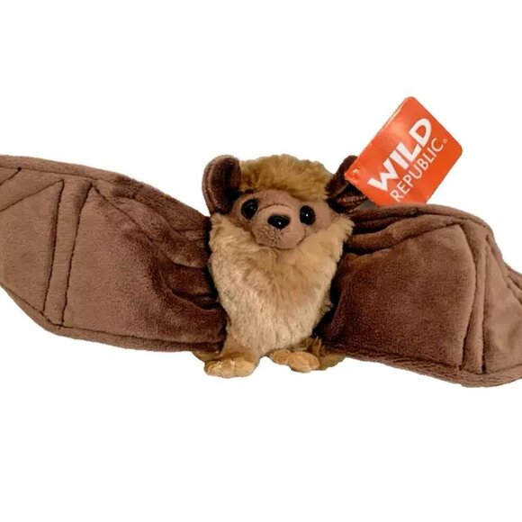NEW Wild Republic Cuddlekins 8" Brown Bat Plush Toy Stuffed Animal - Picture 2 of 3